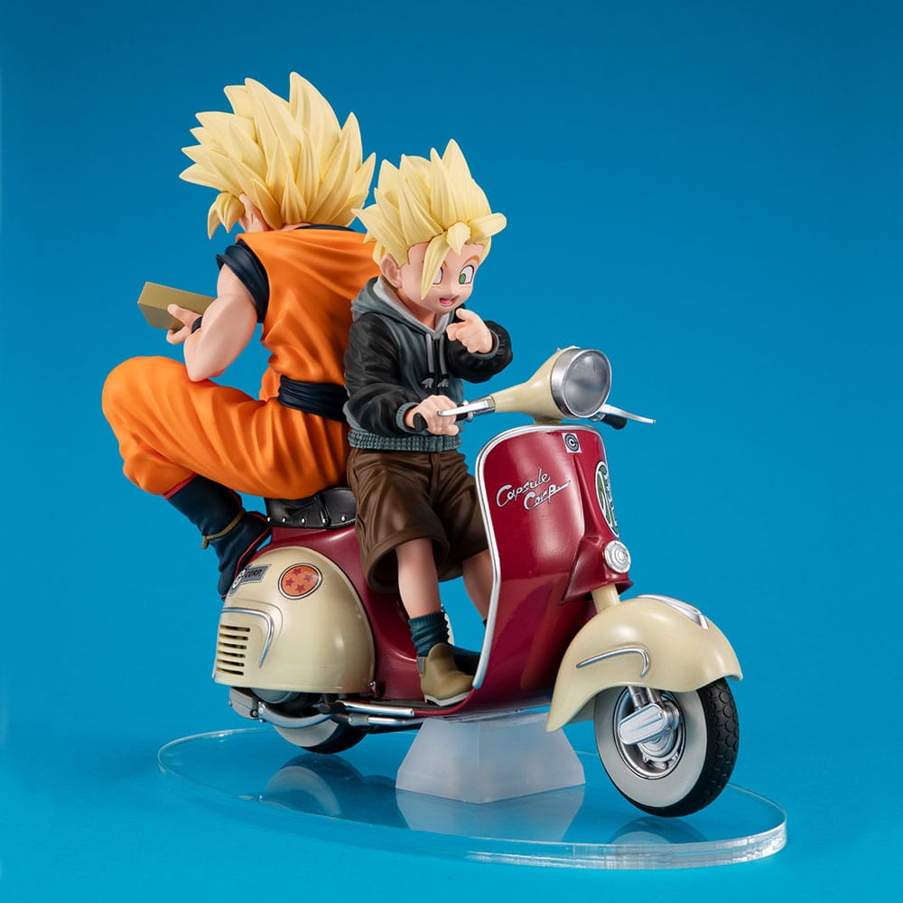 Super Saiyajin Son Goku, Son Gohan & Bike - Dragon Ball - Desktop Real McCoy EX - Megahouse - Anime Akademie