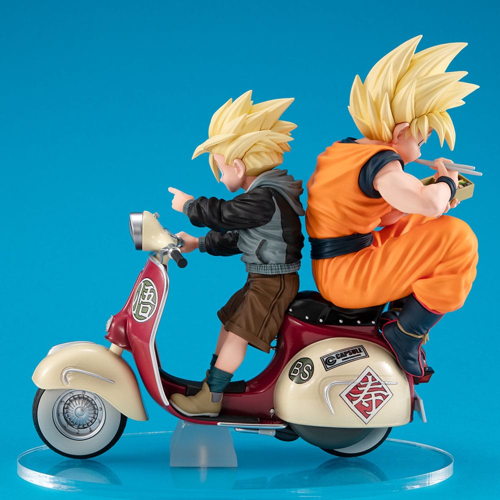 Super Saiyajin Son Goku, Son Gohan & Bike - Dragon Ball - Desktop Real McCoy EX - Megahouse - Anime Akademie