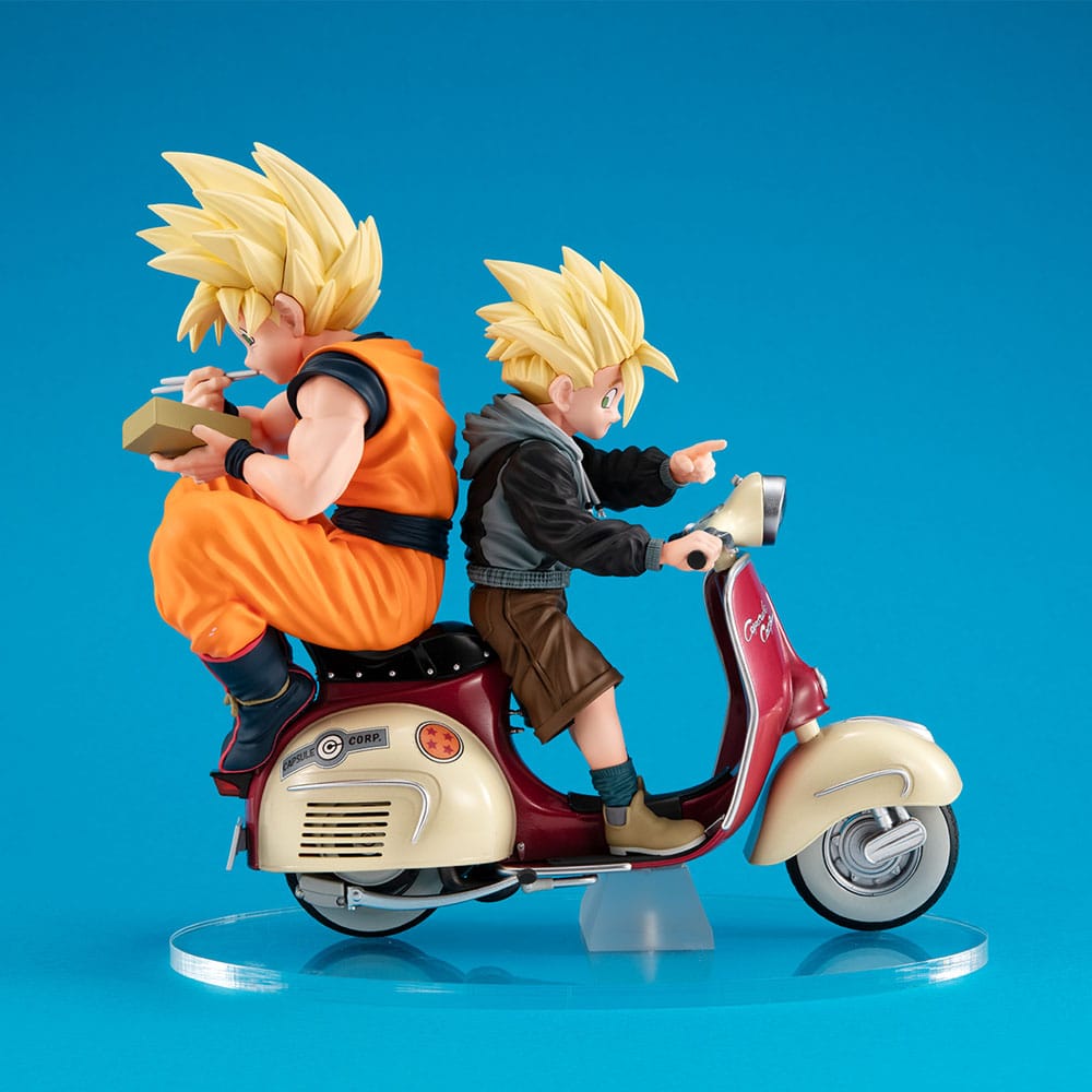 Super Saiyajin Son Goku, Son Gohan & Bike - Dragon Ball - Desktop Real McCoy EX - Megahouse - Anime Akademie