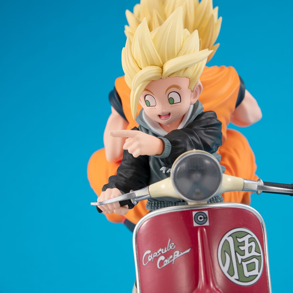 Super Saiyajin Son Goku, Son Gohan & Bike - Dragon Ball - Desktop Real McCoy EX - Megahouse - Anime Akademie