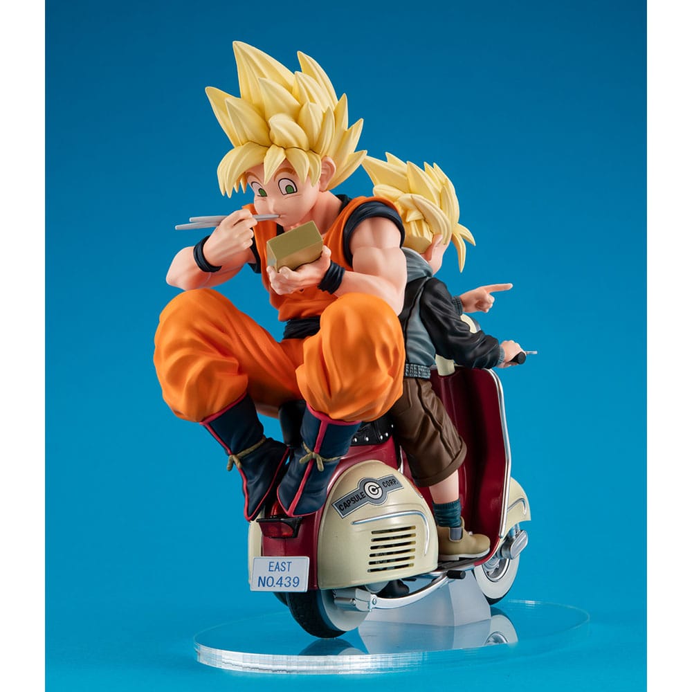 Super Saiyajin Son Goku, Son Gohan & Bike - Dragon Ball - Desktop Real McCoy EX - Megahouse - Anime Akademie